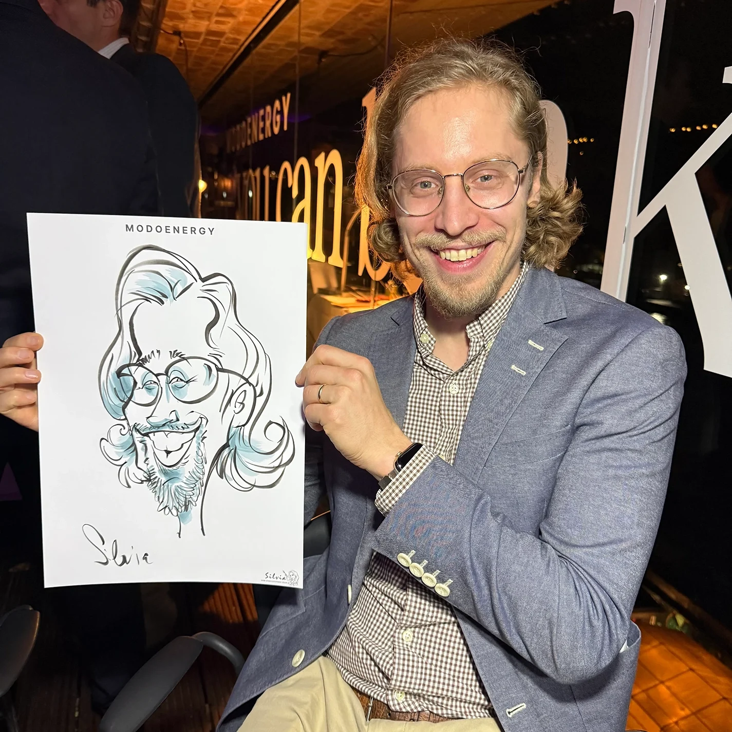 Schnellzeichner Silvia für Firmenevent