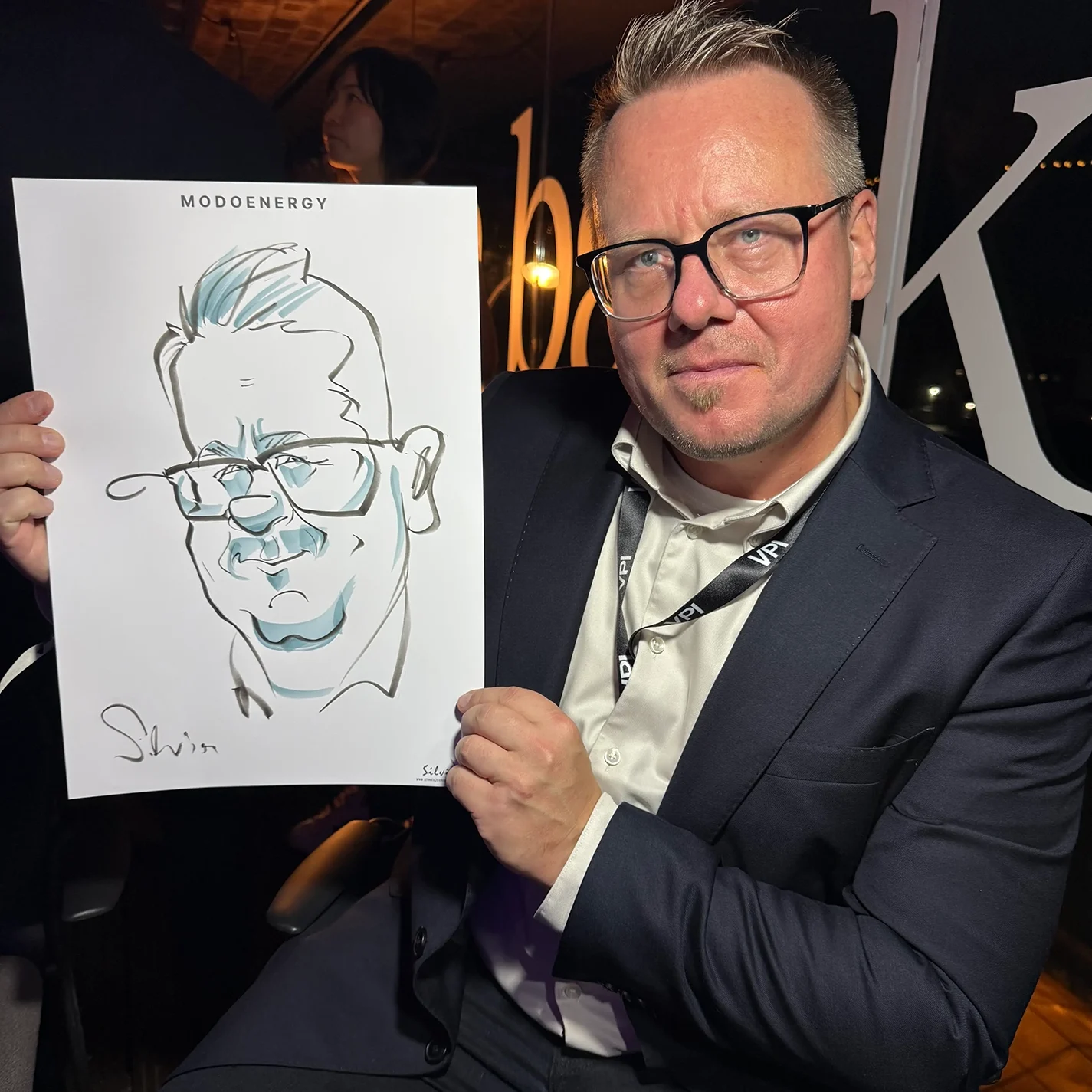 Schnellzeichner Silvia für Firmenevent