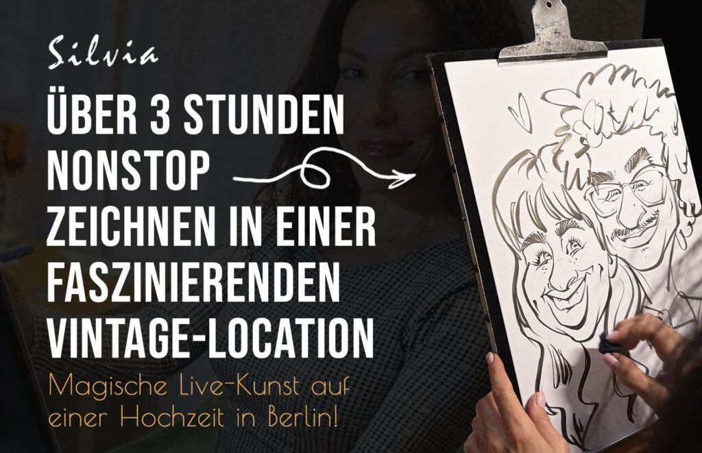 Schnellzeichner Silvia :: Magische Hochzeit mit Live Kunst in Berlin